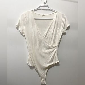 Garage low cut bodysuit white
